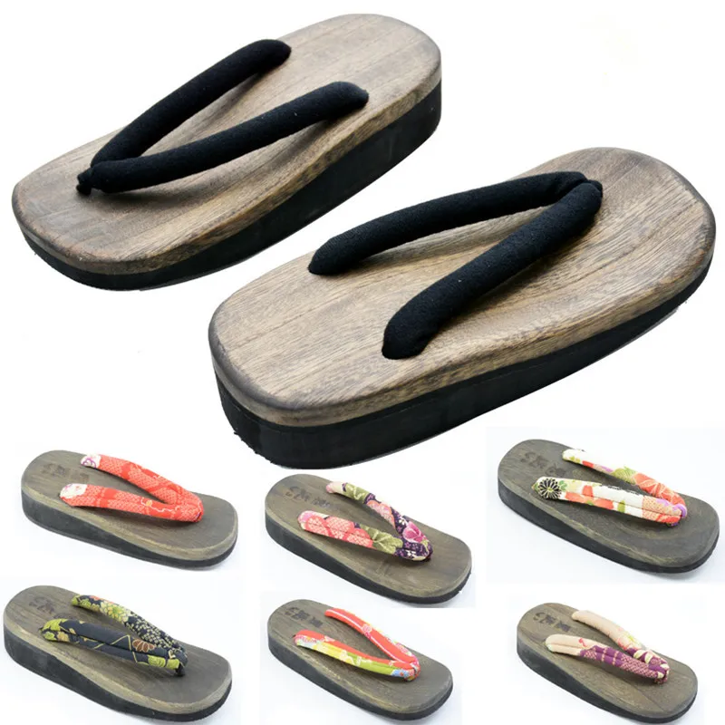 Geta Wooden Sandal - Cosplayschoenen voor dames, halfhoge hak, Japan