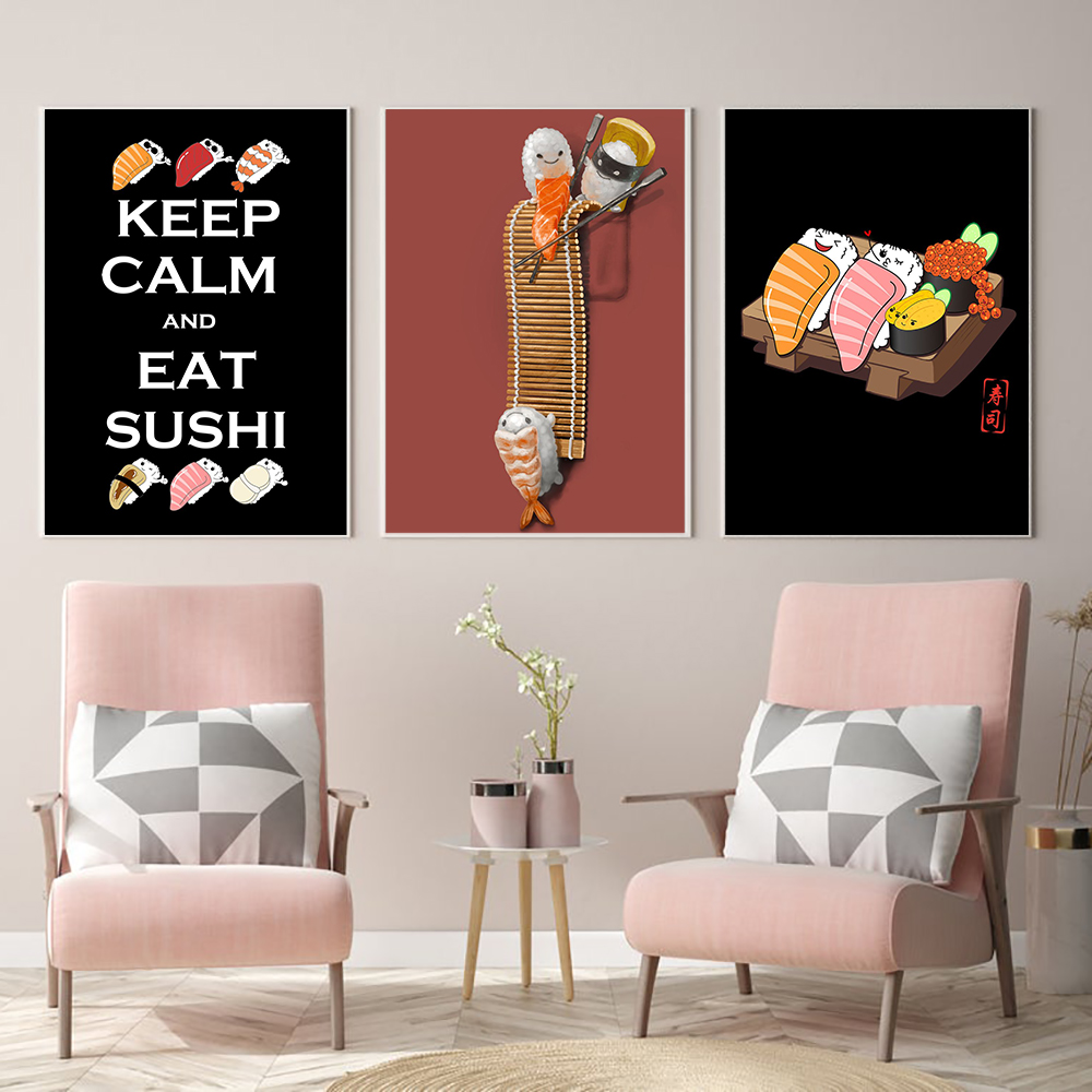 Japanese Lifestyle And Food - Japanse Stijl Ramen Sushi Abstract Cartoons