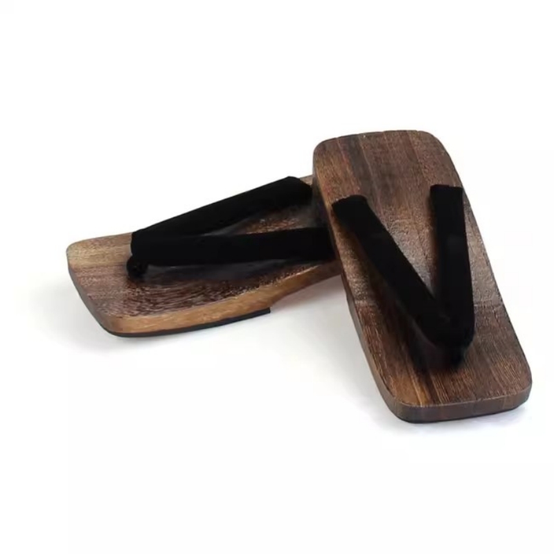 Geta Wooden Sandal - Heren Charcoal Cosplay Wood Zomersandalen Platte