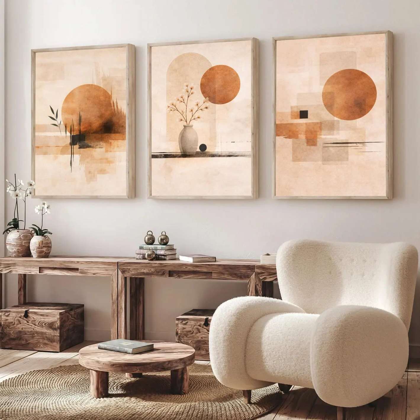 3PCS neutrale abstracte zonpos - Lifestyle Of Japanese recensie en prijs