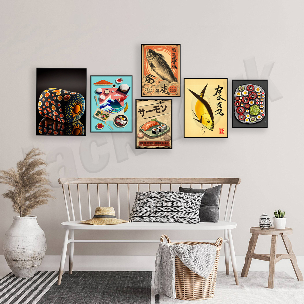 Vintage style Japanese sushi p - Japanese Lifestyle And Food recensie en prijs