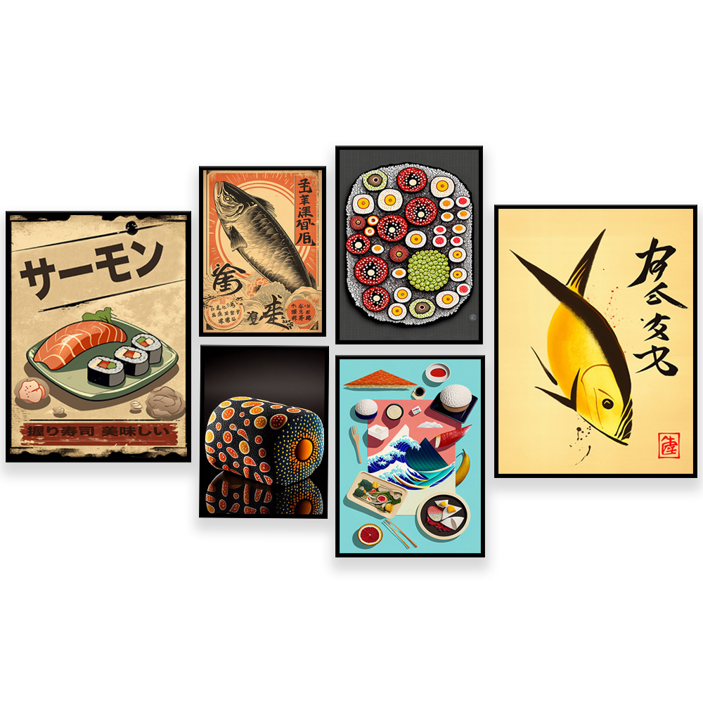 Vintage style Japanese sushi p - Japanese Lifestyle And Food recensie en prijs